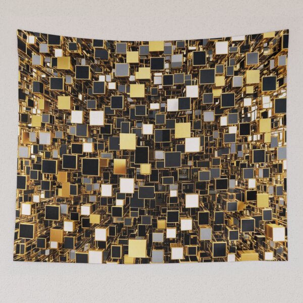 Item preview, Gold and Gemstone Squares designed and sold by redask2me.