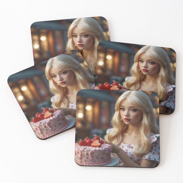 Item preview, Photo of a beautiful girl with strawberry cake  designed and sold by Millionsxi.