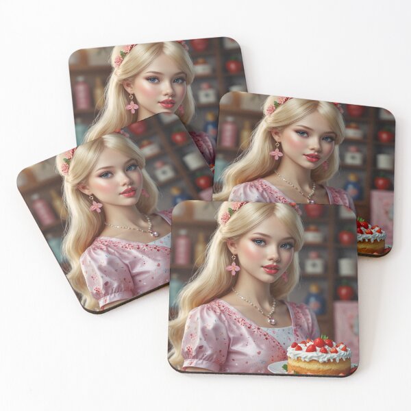 Item preview, Beautiful girl with strawberry cake  designed and sold by Millionsxi.