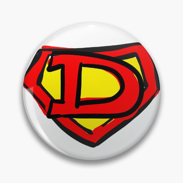 Item preview, Superhero Letter on Chest D cute cartoon version designed and sold by debelder.