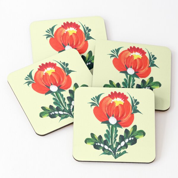 Item preview, Red flower Love Ukraine Petrykivka style  Ukrainian art independence designed and sold by Sunflower-7.