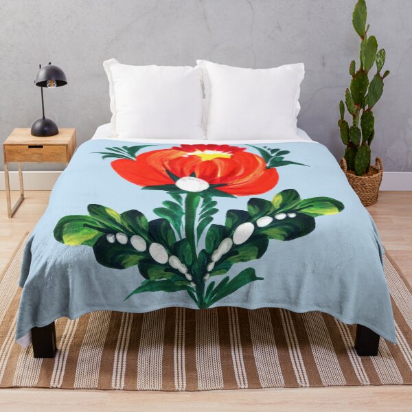 Item preview, Red flower Love Ukraine Petrykivka style  Ukrainian art independence designed and sold by Sunflower-7.