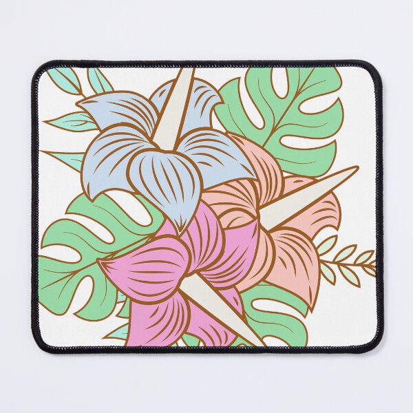 Item preview, Pastel Tropical Flowers designed and sold by Whimsywilds.