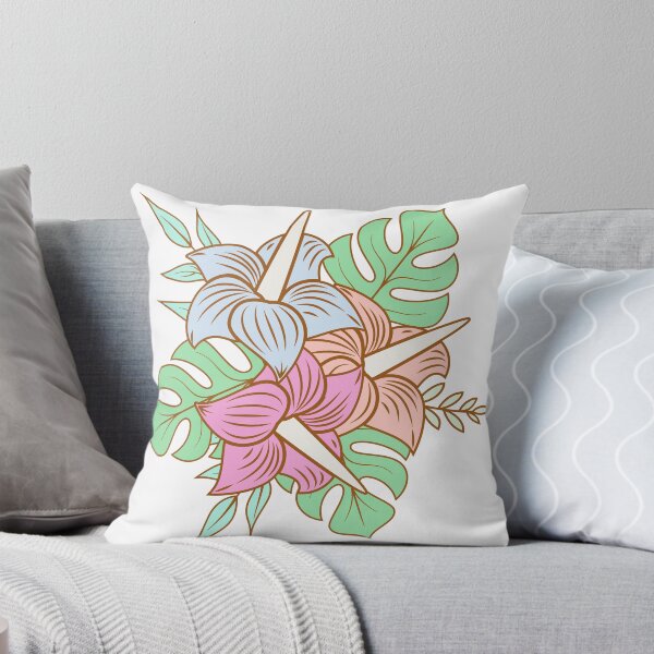 Item preview, Pastel Tropical Flowers designed and sold by Whimsywilds.
