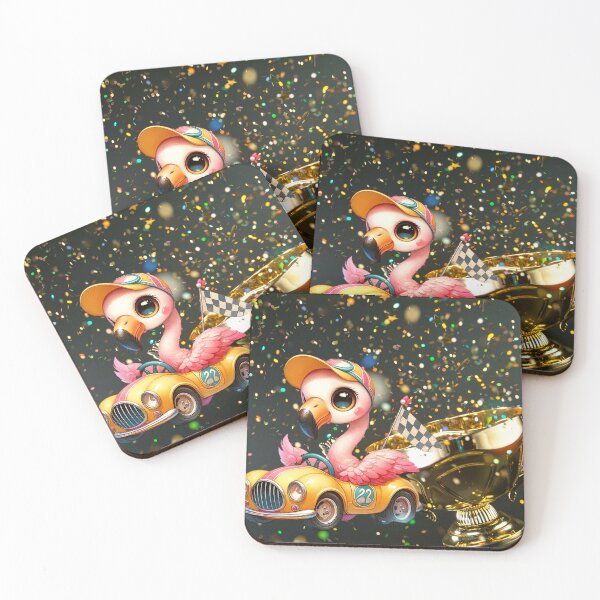 Item preview, Flamingo Racer's Victory Celebration designed and sold by Sillytoe.