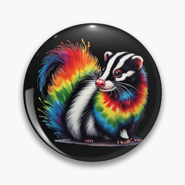 Item preview, Rainbow Tye Dye Skunk So Stinking Cool designed and sold by GroovyColors.