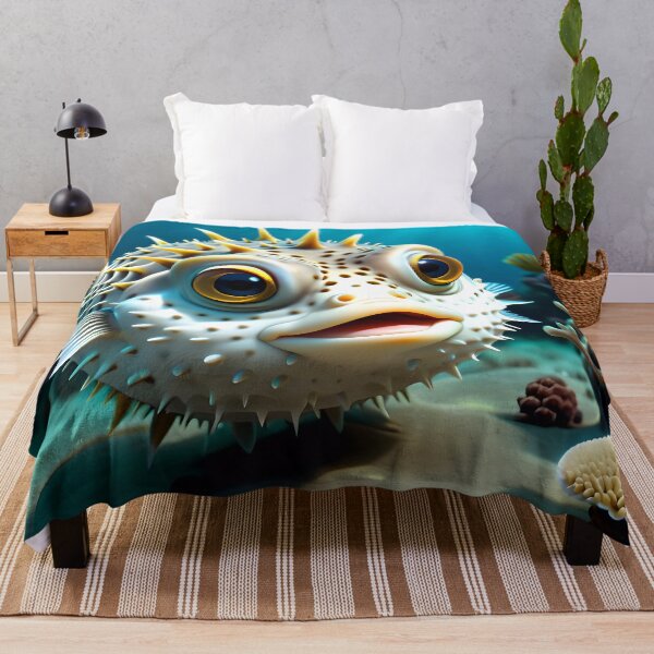 Item preview, Funny Little Spiky Pufferfish In The Ocean designed and sold by TheArtOfPat.