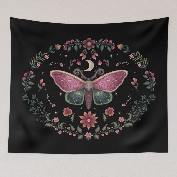 Item preview, Whimsical Moth - horizontal elliptic version designed and sold by Witchy-shop.