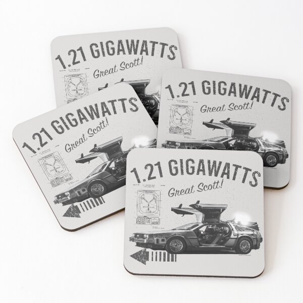 Item preview, Back to the Future 1.21 Gigawatts DeLorean Car (© UCS LLC and Amblin) Lts designed and sold by Alema Art.
