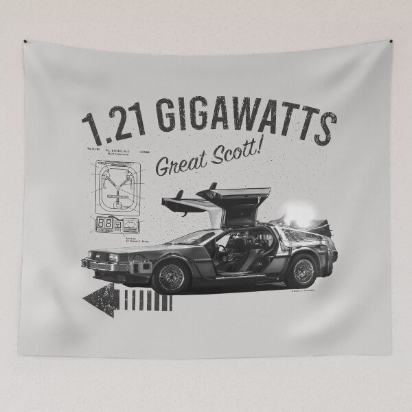 Item preview, Back to the Future 1.21 Gigawatts DeLorean Car (© UCS LLC and Amblin) Lts designed and sold by Alema Art.