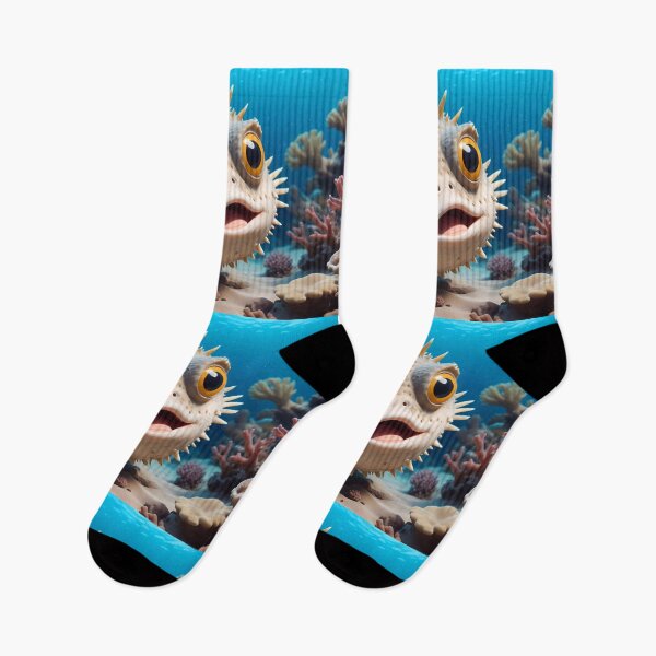 Item preview, Funny Little Spiky Pufferfish In The Ocean designed and sold by TheArtOfPat.