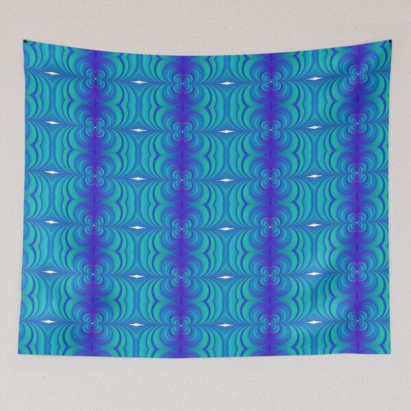 Item preview, Intricate Prism Illusion Dynamic Design Abstract Art Blue designed and sold by Alchemy-A-La-G.