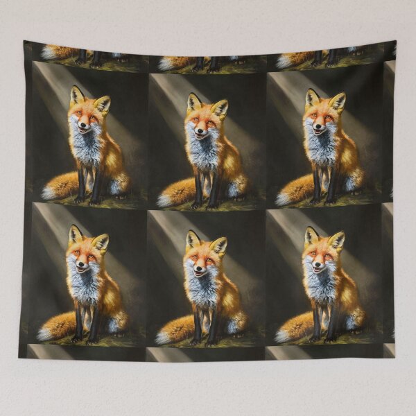 Artikelvorschau, Fuchs-Portrait. Frühlingsfuchs, Blumenfuchs, Vintage-Fuchs, Fuchs-Gemälde, Caravaggio-Stil entworfen und verkauft von FoxVibes.