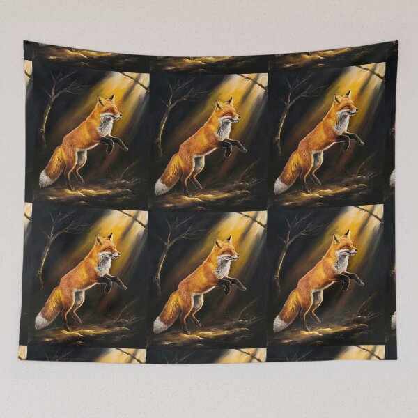 Artikelvorschau, Fuchs-Portrait. Frühlingsfuchs, Blumenfuchs, Vintage-Fuchs, Fuchs-Gemälde, Caravaggio-Stil entworfen und verkauft von FoxVibes.