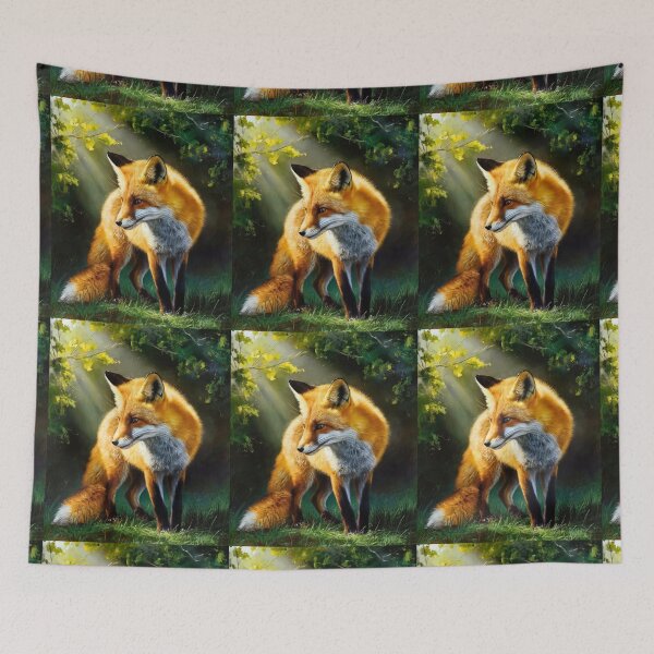 Artikelvorschau, Fuchs-Portrait. Frühlingsfuchs, Blumenfuchs, Vintage-Fuchs, Fuchs-Gemälde, Caravaggio-Stil entworfen und verkauft von FoxVibes.