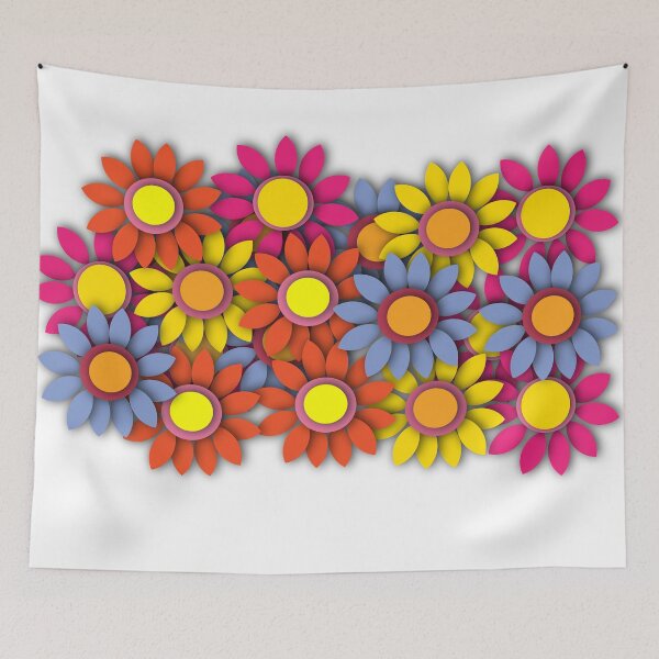 Item preview, multi-colored light and shadow flower pattern designed and sold by wonghong.