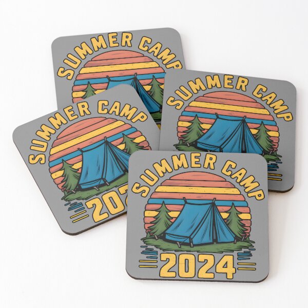 Artikelvorschau, Sommercamp 2024 Retro-inspiriertes Design entworfen und verkauft von ILOVEART247.