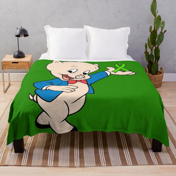 Item preview, Classic Cartoon Pig With Awareness Ribbon (Green) designed and sold by CaitlynConnor.