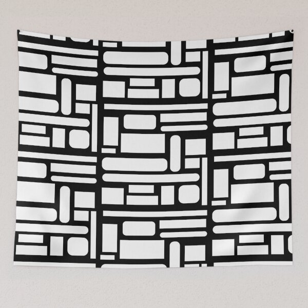 Item preview, white black shapes designed and sold by ricobarinas.
