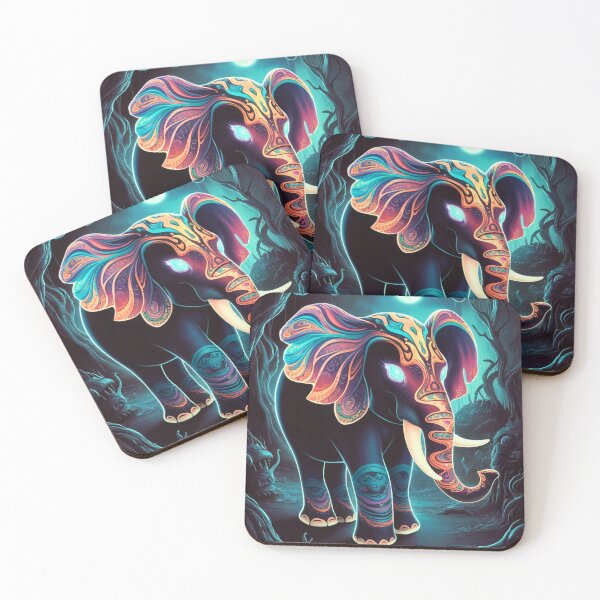 Item preview, Elephant Silhouette. Psychedelic elephant, Fantasy Elephant, colorful elephant designed and sold by ElephantVibes.