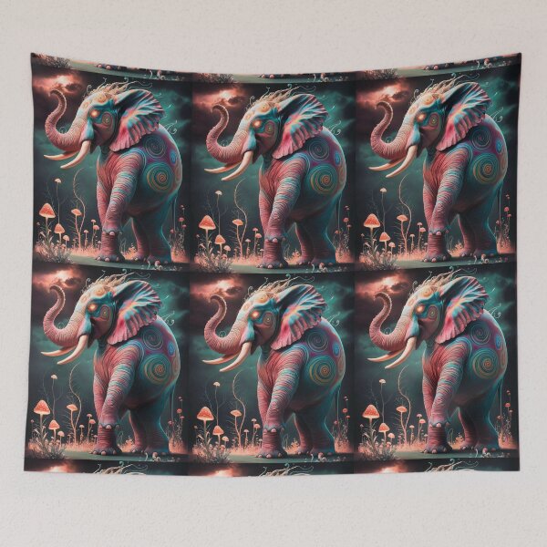 Item preview, Elephant Silhouette. Psychedelic elephant, Fantasy Elephant, colorful elephant designed and sold by ElephantVibes.