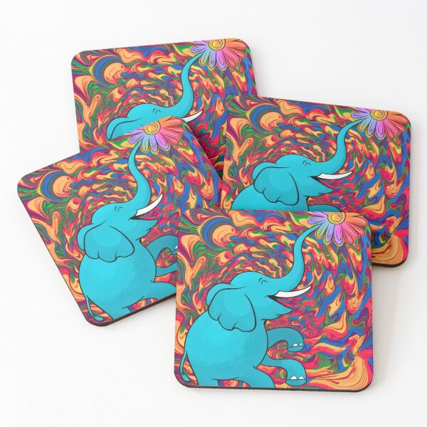 Item preview, Elephant Silhouette. Psychedelic elephant, Fantasy Elephant, colorful elephant designed and sold by ElephantVibes.