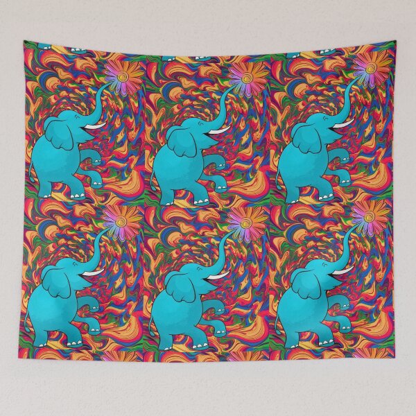 Item preview, Elephant Silhouette. Psychedelic elephant, Fantasy Elephant, colorful elephant designed and sold by ElephantVibes.