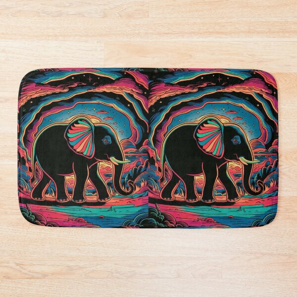 Item preview, Elephant Silhouette. Psychedelic elephant, Fantasy Elephant, colorful elephant designed and sold by ElephantVibes.