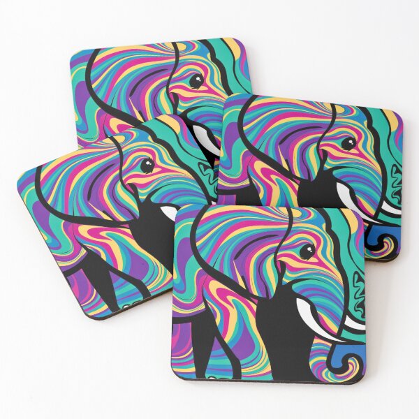 Item preview, Elephant Silhouette. Psychedelic elephant, Fantasy Elephant, colorful elephant designed and sold by ElephantVibes.