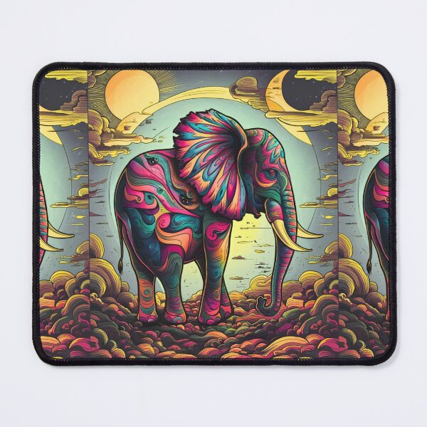 Item preview, Elephant Silhouette. Psychedelic elephant, Fantasy Elephant, colorful elephant designed and sold by ElephantVibes.