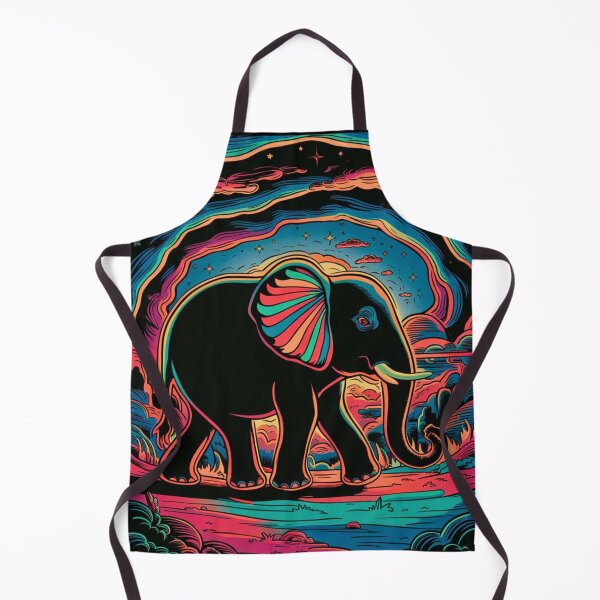 Item preview, Elephant Silhouette. Psychedelic elephant, Fantasy Elephant, colorful elephant designed and sold by ElephantVibes.