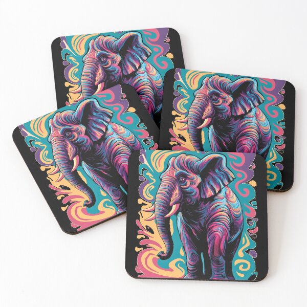 Item preview, Elephant Silhouette. Psychedelic elephant, Fantasy Elephant, colorful elephant designed and sold by ElephantVibes.