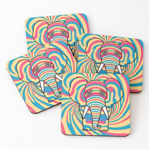 Item preview, Elephant Silhouette. Psychedelic elephant, Fantasy Elephant, colorful elephant designed and sold by ElephantVibes.