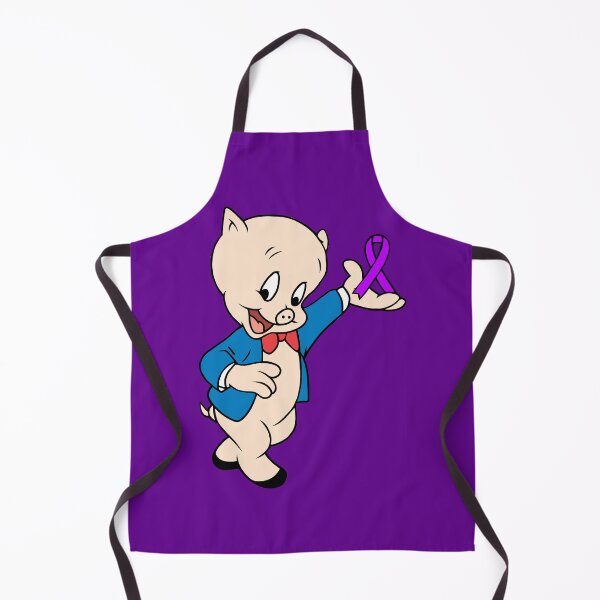 Item preview, Classic Cartoon Pig With Awareness Ribbon (Purple) designed and sold by CaitlynConnor.