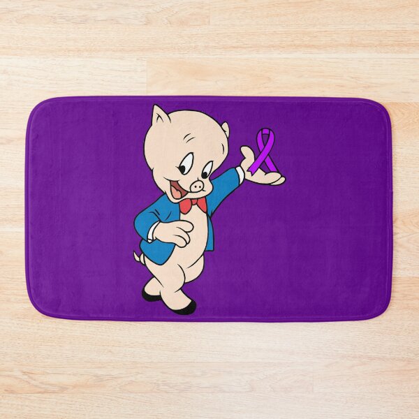 Item preview, Classic Cartoon Pig With Awareness Ribbon (Purple) designed and sold by CaitlynConnor.