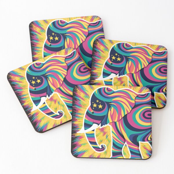 Item preview, Elephant Silhouette. Psychedelic elephant, Fantasy Elephant, colorful elephant designed and sold by ElephantVibes.