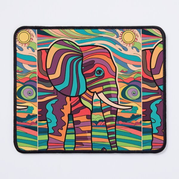 Item preview, Elephant Silhouette. Psychedelic elephant, Fantasy Elephant, colorful elephant designed and sold by ElephantVibes.