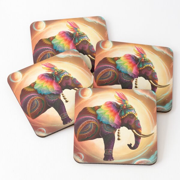 Item preview, Elephant Silhouette. Psychedelic elephant, Fantasy Elephant, colorful elephant designed and sold by ElephantVibes.