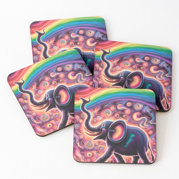 Item preview, Elephant Silhouette. Psychedelic elephant, Fantasy Elephant, colorful elephant designed and sold by ElephantVibes.