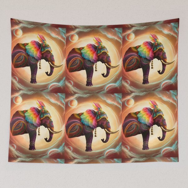 Item preview, Elephant Silhouette. Psychedelic elephant, Fantasy Elephant, colorful elephant designed and sold by ElephantVibes.