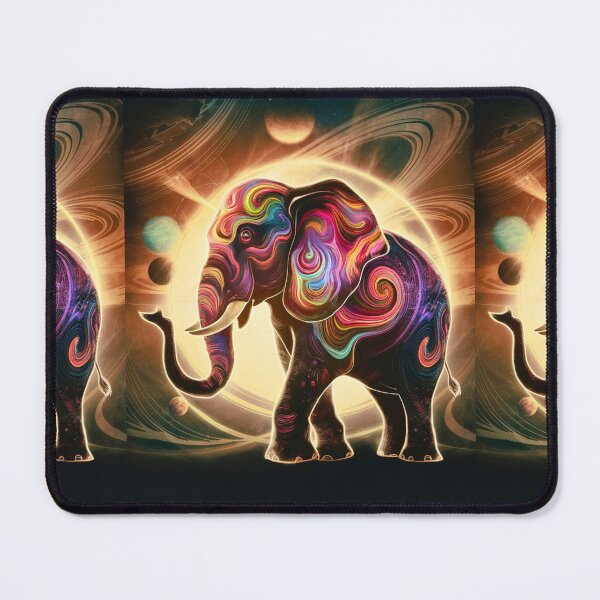 Item preview, Elephant Silhouette. Psychedelic elephant, Fantasy Elephant, colorful elephant designed and sold by ElephantVibes.