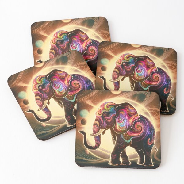 Item preview, Elephant Silhouette. Psychedelic elephant, Fantasy Elephant, colorful elephant designed and sold by ElephantVibes.