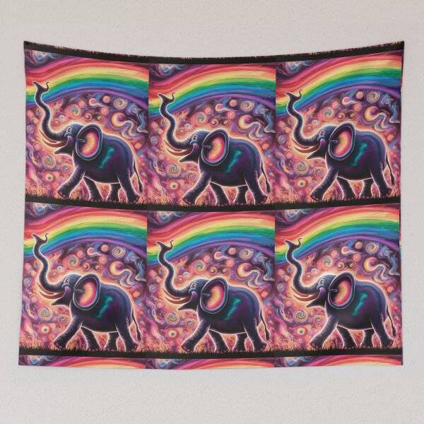 Item preview, Elephant Silhouette. Psychedelic elephant, Fantasy Elephant, colorful elephant designed and sold by ElephantVibes.
