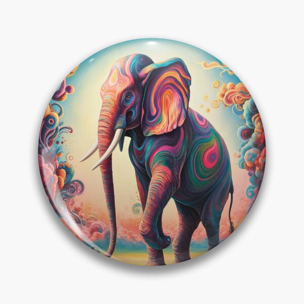 Item preview, Elephant Silhouette. Psychedelic elephant, Fantasy Elephant, colorful elephant designed and sold by ElephantVibes.