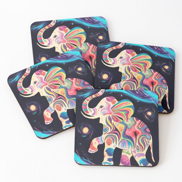 Item preview, Elephant Silhouette. Psychedelic elephant, Fantasy Elephant, colorful elephant designed and sold by ElephantVibes.
