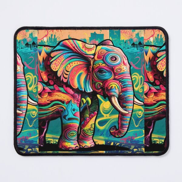 Item preview, Elephant Silhouette. Psychedelic elephant, Fantasy Elephant, colorful elephant designed and sold by ElephantVibes.