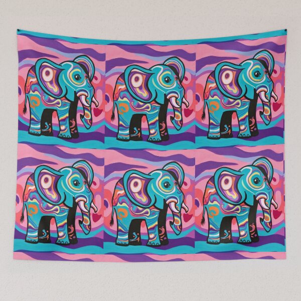 Item preview, Elephant Silhouette. Psychedelic elephant, Fantasy Elephant, colorful elephant designed and sold by ElephantVibes.