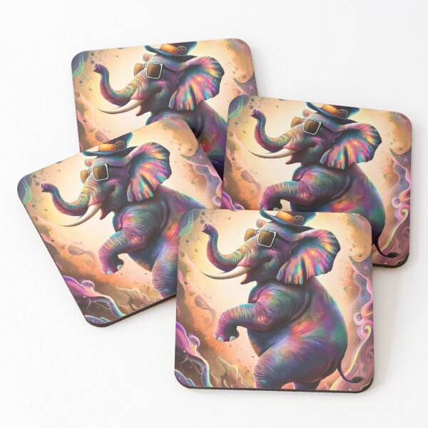Item preview, Elephant Silhouette. Psychedelic elephant, Fantasy Elephant, colorful elephant designed and sold by ElephantVibes.