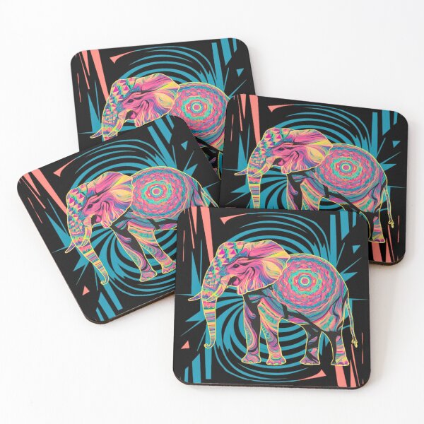 Item preview, Elephant Silhouette. Psychedelic elephant, Fantasy Elephant, colorful elephant designed and sold by ElephantVibes.