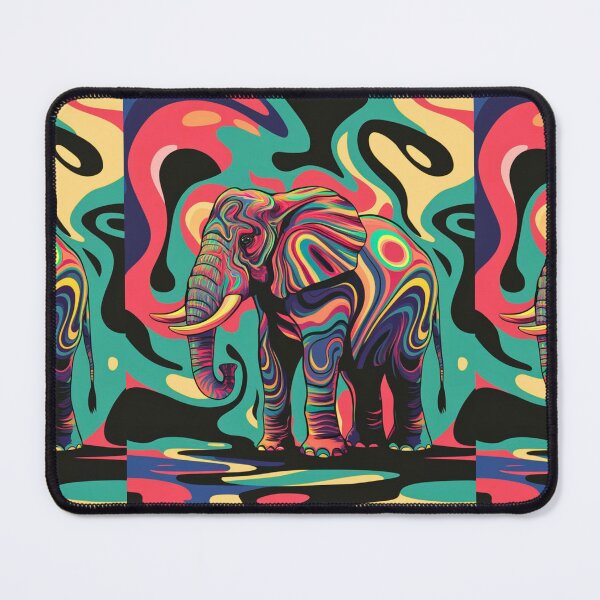 Item preview, Elephant Silhouette. Psychedelic elephant, Fantasy Elephant, colorful elephant designed and sold by ElephantVibes.